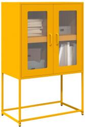 vidaXL Dulap înalt, galben mustar, 68x39x107 cm, otel GartenMobel Dekor (853377) Comoda