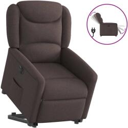 vidaXL Fotoliu electric rabatabil cu ridicare, maro închis, textil GartenMobel Dekor (3303219)