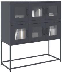 vidaXL Dulap, antracit, 100, 5x39x107 cm, otel laminat la rece GartenMobel Dekor (853424) Comoda