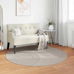 vidaXL Covor rotund crem Ø200 cm, poliester antiderapant, pentru living (42022803) Covor