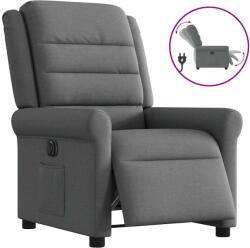 vidaXL Fotoliu rabatabil electric, gri închis, material textil GartenMobel Dekor (3303295)