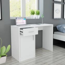 vidaXL Birou cu sertar si dulap, 100 x 40 x 73 cm, alb GartenMobel Dekor (243058)