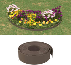 vidaXL Bordura de gradina, maro, 10 m 15 cm, polietilena GartenMobel Dekor (154398)