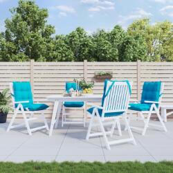 vidaXL Perne scaun cu spatar mic, 4 buc. , turcoaz, tesatura oxford GartenMobel Dekor (377735)