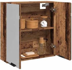 vidaXL Dulap cu oglinda de baie lemn vechi 64x20x66, 5 cm lemn de lemn GartenMobel Dekor (856940)