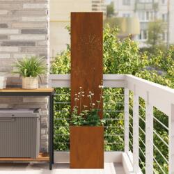 vidaXL Ghiveci de Gradina cu Panou Decorativ Ruginit 32 x 140 cm GartenMobel Dekor (876391)