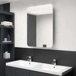 vidaXL Dulap de baie cu oglinda si LED, alb si stejar, 60x11x80 cm GartenMobel Dekor (326508)