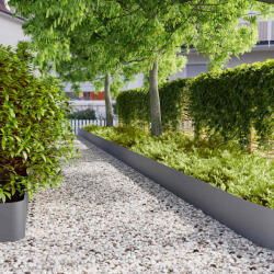 vidaXL Borduri de gazon 10 buc Antracit 25x103 cm Otel laminat la rece GartenMobel Dekor (860168)