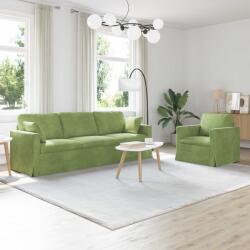 vidaXL Set de canapea 2 pcs Verde deschis 228 x 78 x 80 cm Catifea GartenMobel Dekor (3407628) Canapea