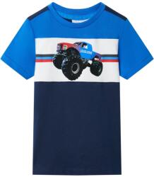 vidaXL Tricou pentru copii, albastru si bleumarin, 104 GartenMobel Dekor (12530)