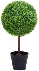 vidaXL Planta artificiala cimisir cu ghiveci, verde, 71cm, forma minge GartenMobel Dekor (336508)