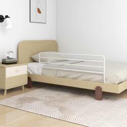 vidaXL Balustrada de protectie pat copii, alb, (76-137)x55 cm, fier GartenMobel Dekor (10234)