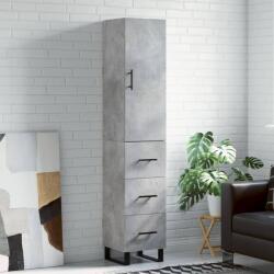 vidaXL Dulap înalt, gri beton, 34, 5x34x180 cm, lemn prelucrat GartenMobel Dekor (3198877) Comoda