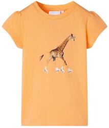 vidaXL Tricou pentru copii, portocaliu deschis, 116 GartenMobel Dekor (10571)