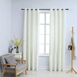 vidaXL Draperii opace cu inele, 2 buc. , crem, 140 x 225 cm, catifea GartenMobel Dekor (134513)