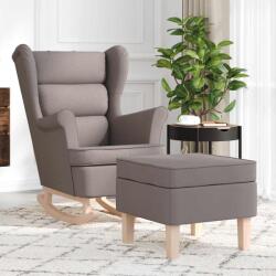 vidaXL Scaun balansoar cu taburet, gri taupe, material textil GartenMobel Dekor (3308003)