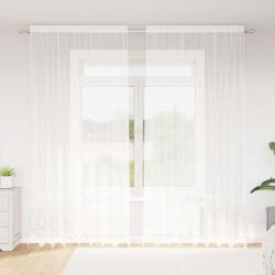 vidaXL Cortina din Dantela cu perdele Alb 280 x 200 cm Poliester GartenMobel Dekor (4107889)