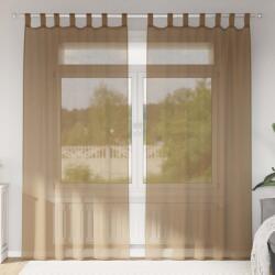 vidaXL Perdele voal cu bucle 2 buc, maro deschis, 140x225 cm GartenMobel Dekor (4102313)