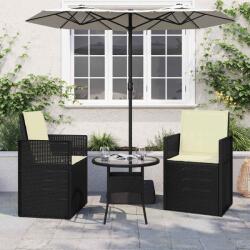 vidaXL Perne pentru sezut si spatar 2 pcs Crem 47 x 45 x 2 cm GartenMobel Dekor (899973)