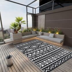 vidaXL Covor de exterior, negru, 190x290 cm, PP GartenMobel Dekor (316980)