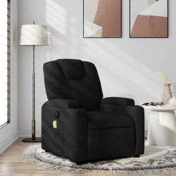 vidaXL Fotoliu de masaj rabatabil, negru, material textil GartenMobel Dekor (372379)