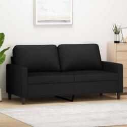vidaXL Canapea cu 2 locuri, negru, 140 cm, catifea GartenMobel Dekor (359204) Canapea