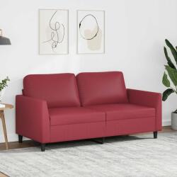 vidaXL Canapea cu 2 locuri, rosu vin, 140 cm, piele ecologica GartenMobel Dekor (359336) Canapea