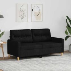 vidaXL Canapea cu 2 locuri, negru, 140 cm, material textil GartenMobel Dekor (359239) Canapea