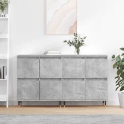vidaXL Servante, 2 piese, gri beton, lemn prelucrat GartenMobel Dekor (3190169) Comoda