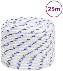 vidaXL Franghie de barca, alb, 18 mm, 25 m, polipropilena GartenMobel Dekor (152311)