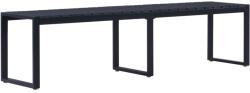 vidaXL Banca de gradina, negru, 180 cm, placa PS GartenMobel Dekor (49493)