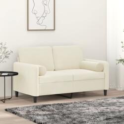 vidaXL Canapea cu 2 locuri cu pernute, crem, 120 cm, catifea GartenMobel Dekor (3200879) Canapea