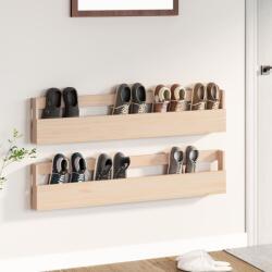 vidaXL Pantofare de perete, 2 buc. , 110x9x23 cm, lemn masiv pin GartenMobel Dekor (833275) Pantofar