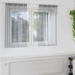 vidaXL Cortina din Voile 2 pcs Gri închis 140 x 140 cm Poliester GartenMobel Dekor (4108027)