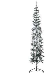 vidaXL Jumatate brad de Craciun artificial subtire, cu zapada, 210 cm GartenMobel Dekor (344607)