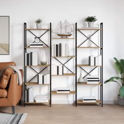 vidaXL Raft pentru carti stejar artizanal 156 x 25 x 167.5 cm GartenMobel Dekor (868346) Biblioteca