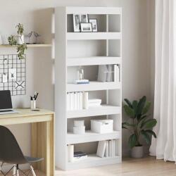 vidaXL Dulap pentru carti cu raft Alb 80 x 30 x 198 cm Lemn compozit GartenMobel Dekor (3333916) Biblioteca