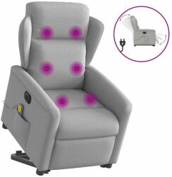 vidaXL Scaun electric pentru masaj picioare în picioare stofa gri nor GartenMobel Dekor (3303173)