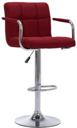 vidaXL Scaun de bar, rosu vin, material textil GartenMobel Dekor (283417)