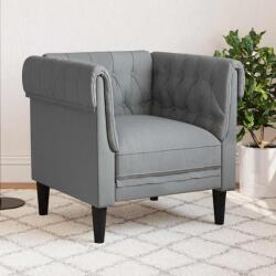 vidaXL Scaun canapea Chesterfield Gri deschis 78.5 x 74.5 x 74.5 cm GartenMobel Dekor (42013004) Canapea