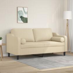vidaXL Canapea cu 2 locuri cu pernute, crem, 140 cm, textil GartenMobel Dekor (3200847) Canapea