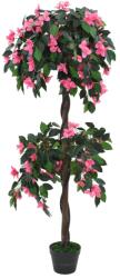 vidaXL Planta artificiala Rododendron cu ghiveci, 155 cm, verde si roz GartenMobel Dekor (245951)