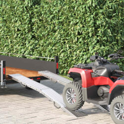vidaXL Rampa de Incarcare 2 pcs Argintiu 185 x 22, 5 x 4, 5 cm GartenMobel Dekor (42019252)