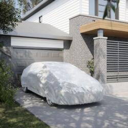 vidaXL Husa auto pentru Sedan, curele cu catarama, complet, argintiu L GartenMobel Dekor (4008927)