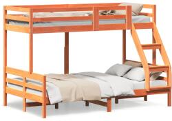 vidaXL Pat supraetajat 80x200/120x200 cm maro ceruit lemn masiv de pin GartenMobel Dekor (3207180)