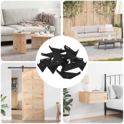 vidaXL Bracket de Colt 12 pcs Negru 138, 5 x 50, 5 x 16 mm Fier GartenMobel Dekor (864823)