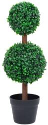 vidaXL Planta artificiala cimisir cu ghiveci, verde, 60cm, forma minge GartenMobel Dekor (336510)