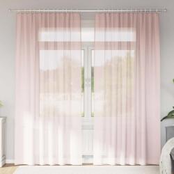 vidaXL Perdele Voile cu buzunare pentru bare 2 buc Roz deschis GartenMobel Dekor (4102188)