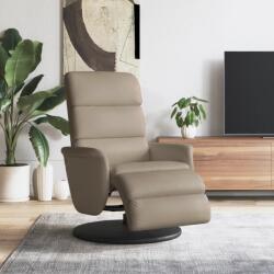 vidaXL Fotoliu rabatabil cu suport picioare cappuccino piele ecologica GartenMobel Dekor (356721)