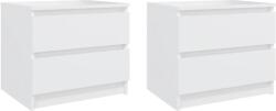 vidaXL Noptiere, 2 buc. , alb, 50x39x43, 5 cm, PAL GartenMobel Dekor (806194)